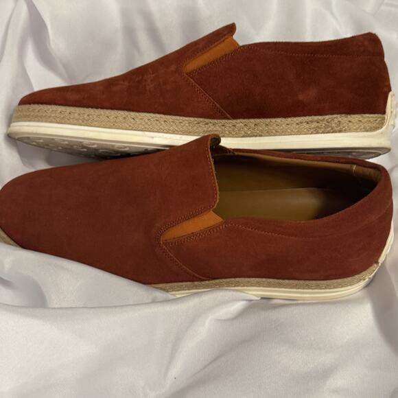 Aquatalia Men's Rust Suede Sneakers - Picture 8 of 10
